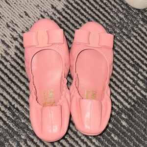 Pink Ferragamo flats